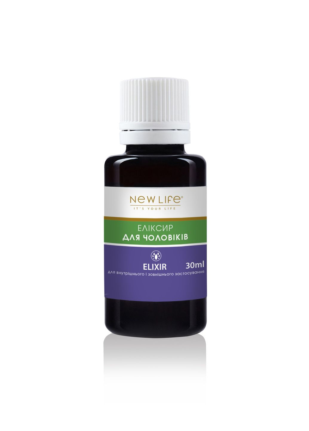 Рослинний еліксир для чоловіків - для профі простатиту, імпотенції, порушень функціонування статевих залоз, 30 ml New LIFE (300545890)