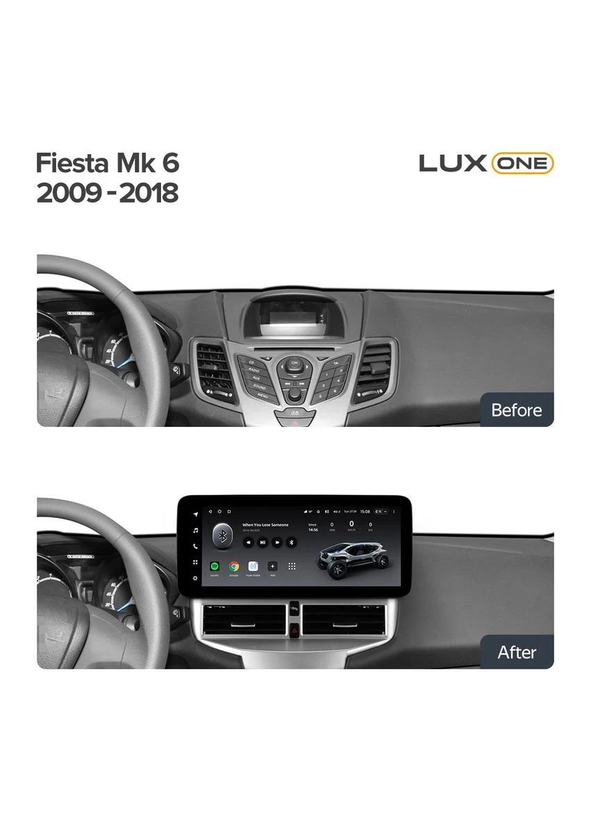 Штатная магнитола LUX ONE 6+128 Gb 360° Ford Fiesta Mk 6 2009-2018 (B) 12.3" (L2) Teyes (395855571)