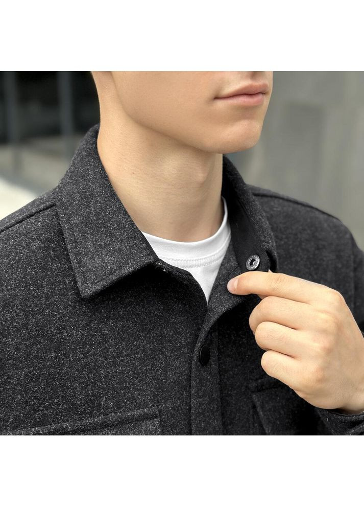 Чоловіче класичне демісезонне напівпальто чорне Freedom (361064984)