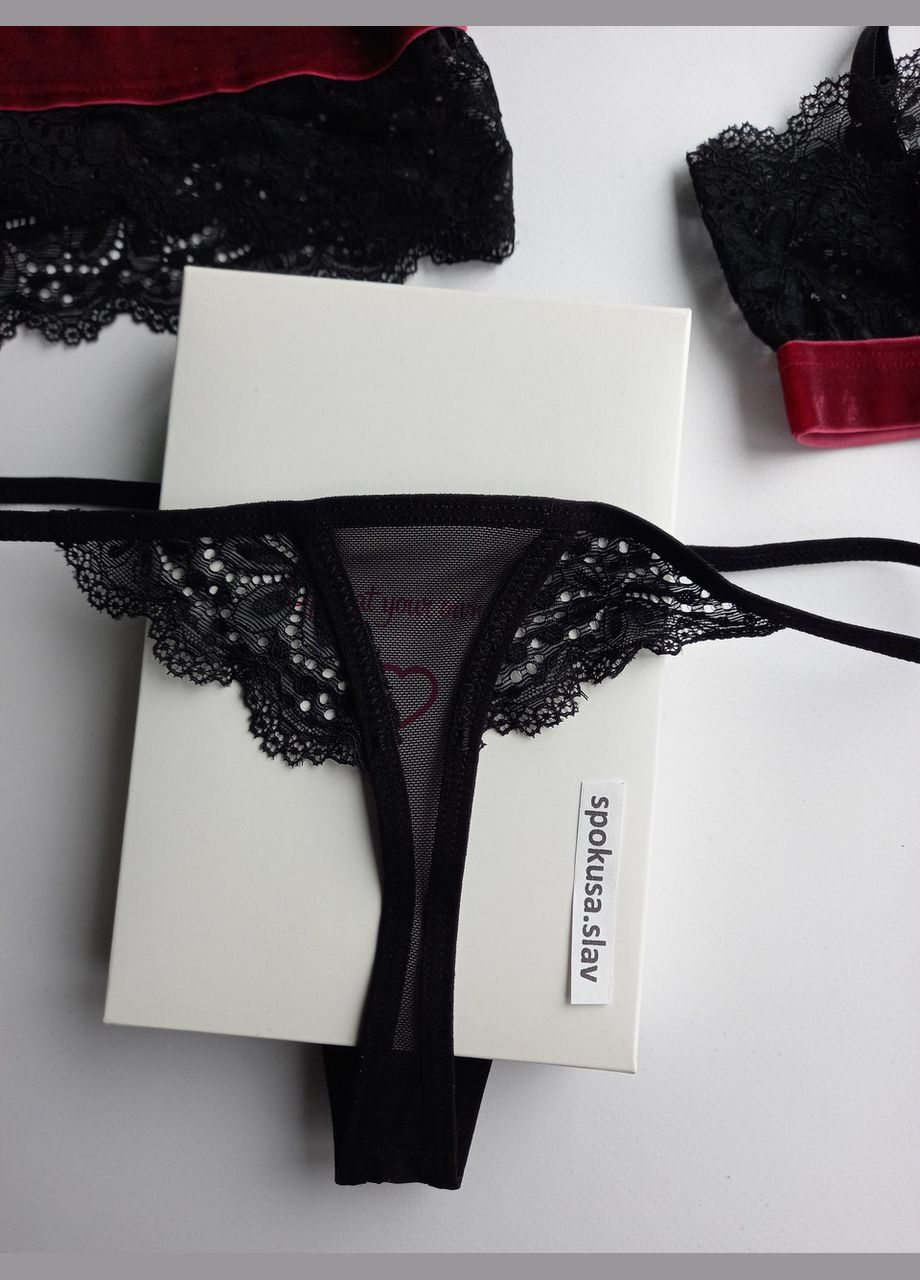 Черный демисезонный романтический женский комплект белья rossita set ♥ обследовав Obsessive