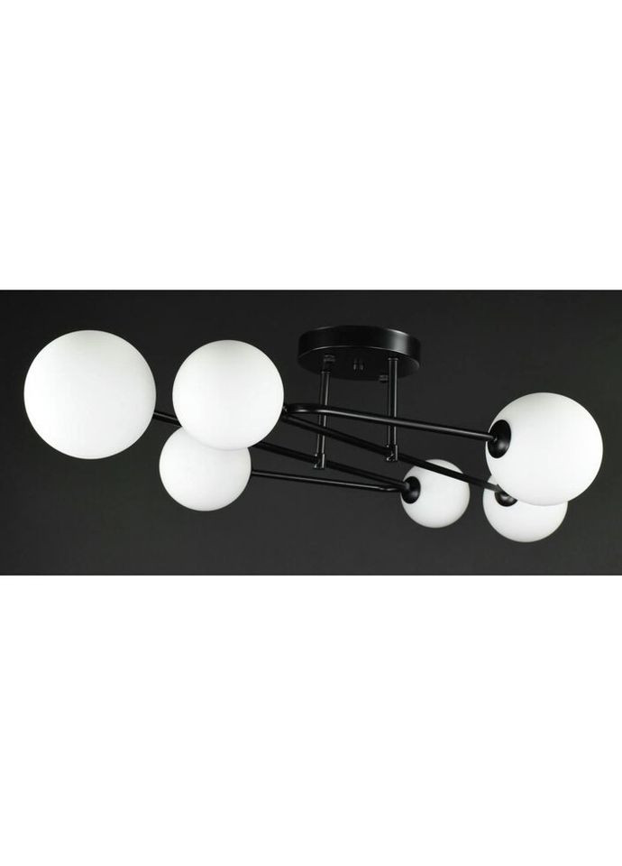 Стельова люстра на 6 лампочок 27900 Чорний 25х80х80 см. Sunnysky (324396310)