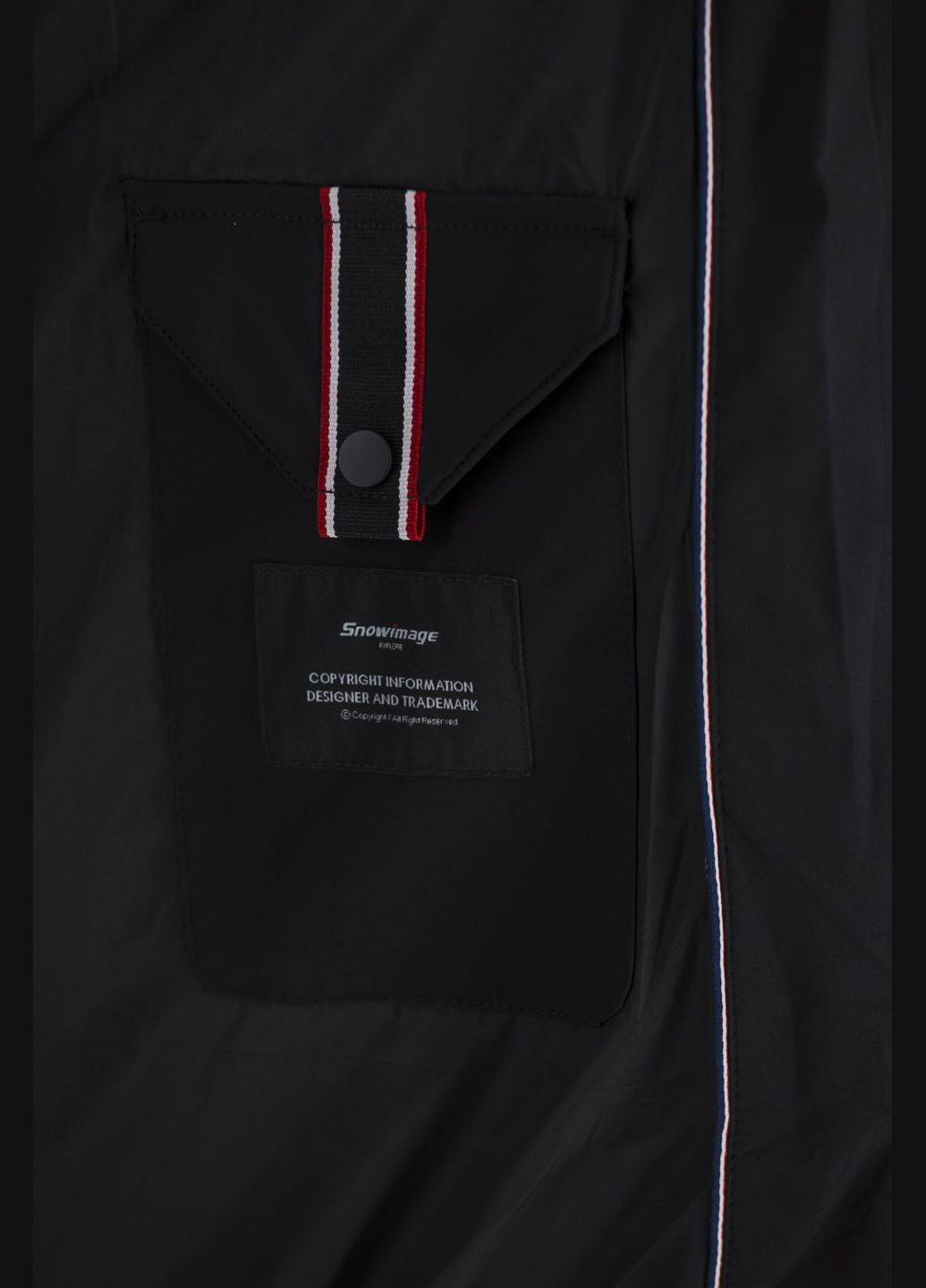 Чорна зимня чоловічий зимовий пуховик спортивний без хутра з качиним пухом (, ), 30439 Snow Image