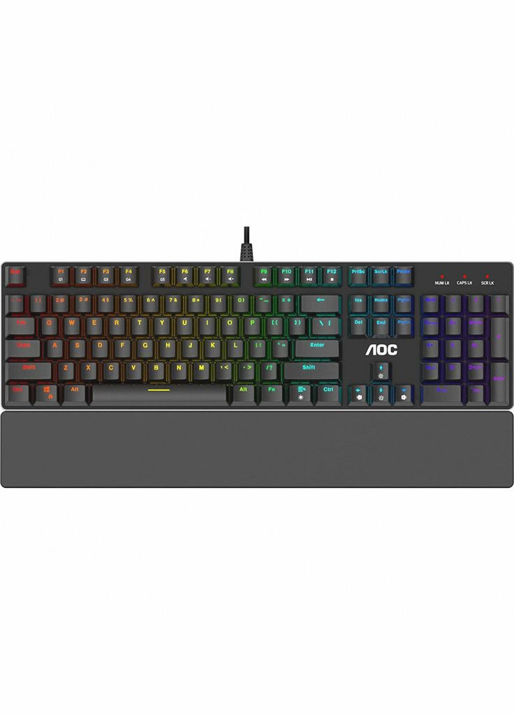 Клавиатура GK500 RGB Outemu Red USB Black (GK500DR2R) AOC (300795340)