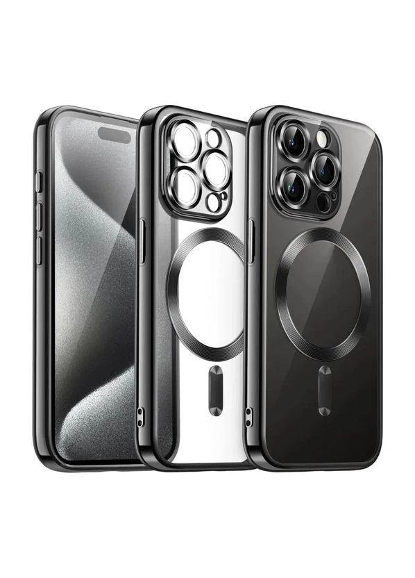 Чехол MagSafe для iPhone пластиковый силикон черный No Brand 12 Pro (393443391)