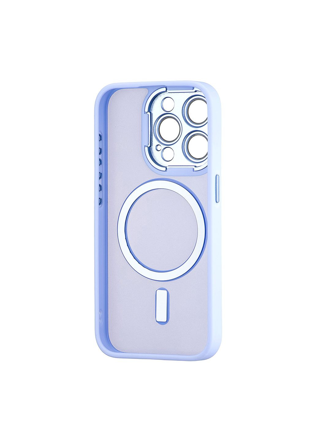 Чохол Silicone Matte Protected Camera with MagSafe Lilac Case iPhone 15 Pro (301088191)