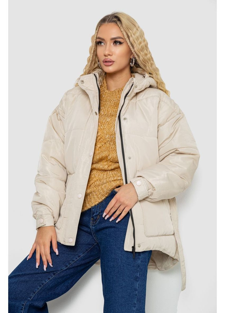 Світло-бежева куртка жіноча демісезонна з поясом,, 207r2023 Ager