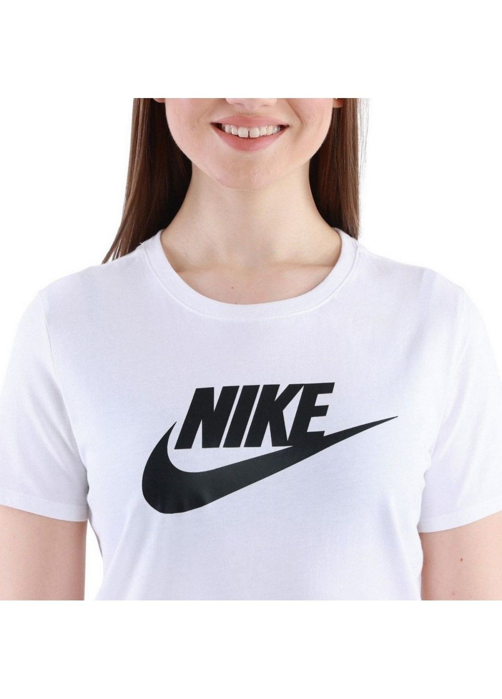 Белая летняя футболка w nsw tee essntl icn ftra dx7906-100 Nike
