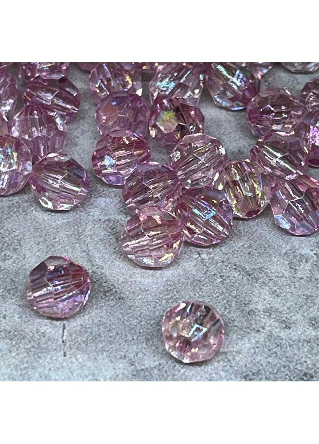 Бусина Хрустальный перламутр 8 мм, упаковка 98-100 шт, ≈ 23 грамм, розовый No Brand (313103251)