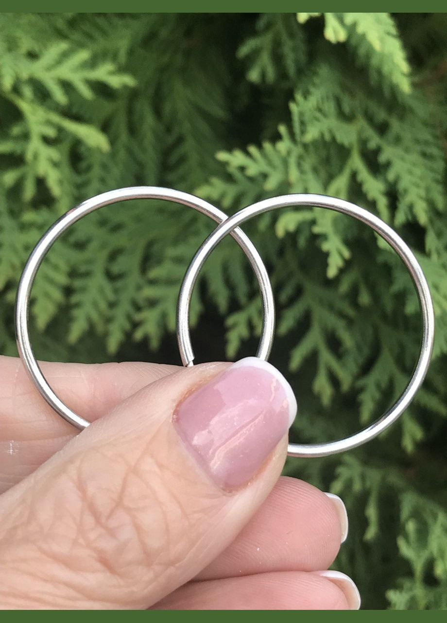 Серьги серебряные Кольца С00, 3 размер No Brand (316398222)