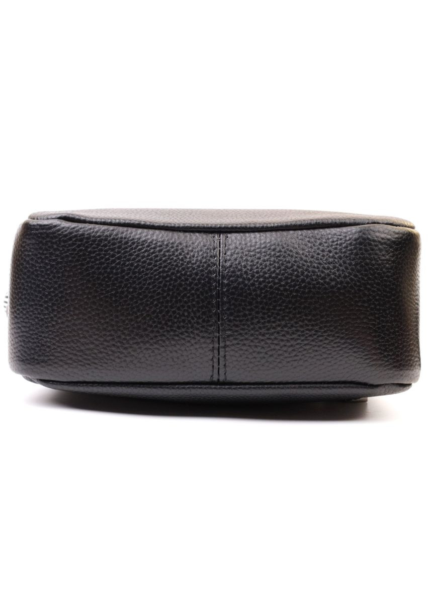 Сумка через плечо женская на одно отделение в классическом цвете кожаная 22606 Черный Vintage (302007928)