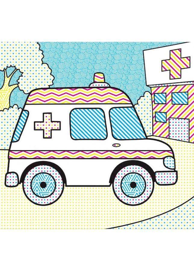 Водные раскраски Волшебная раскраска Машинки 757159, 4 рисунка No Brand (362568648)