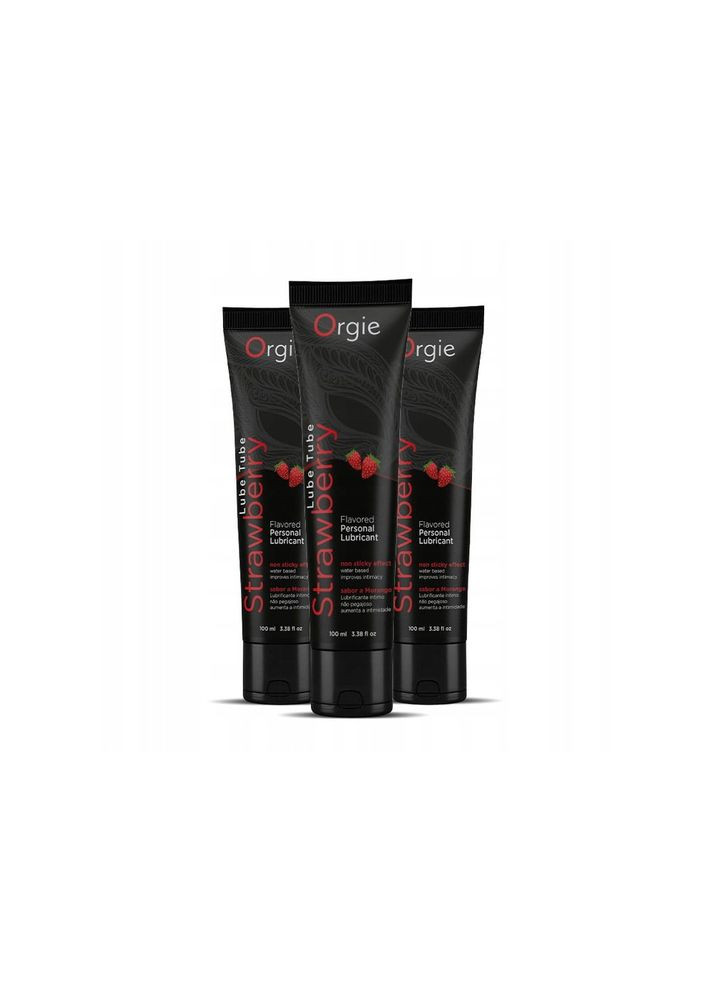 Интимный съедобный гель смазка клубничный Lube Tube Strawberry Flavored Orgie (317747215)