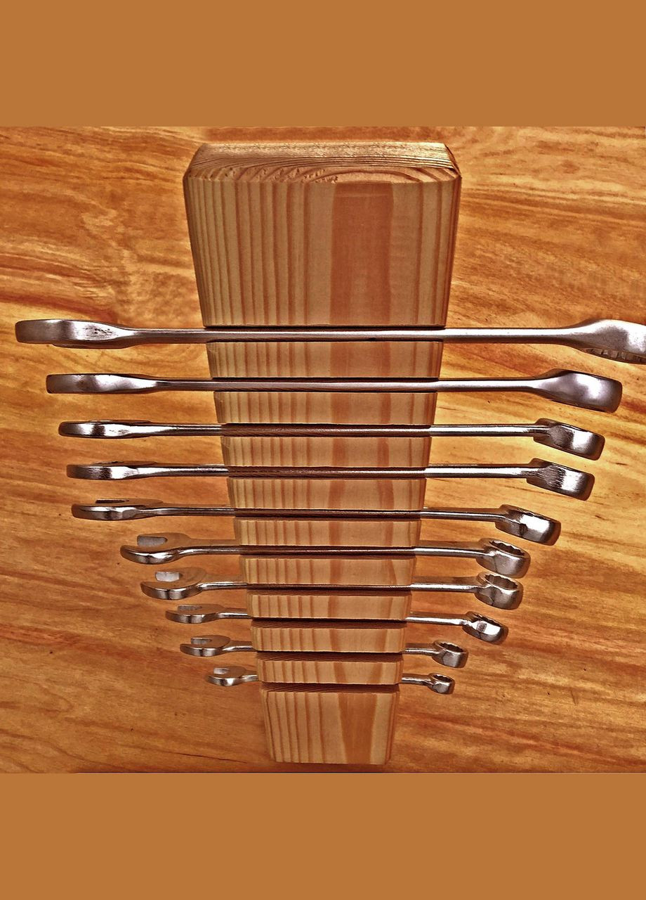 Органайзер для ключей и головок из дерева Мейта 10 сиена (ОГК-100105) No Brand (328910307)