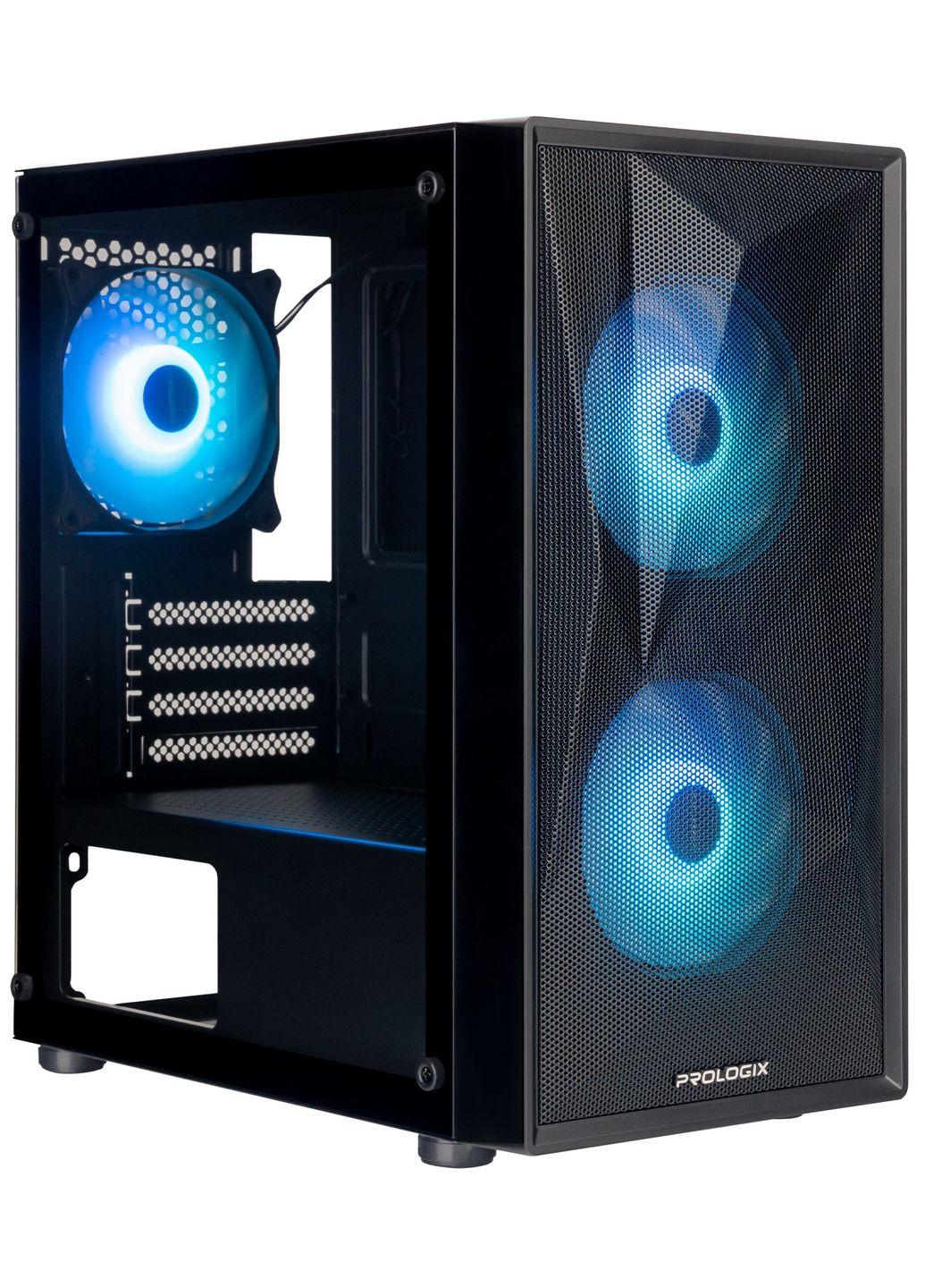 Корпус E102 Tempered Glass&Mesh Black Prologix (370620197)