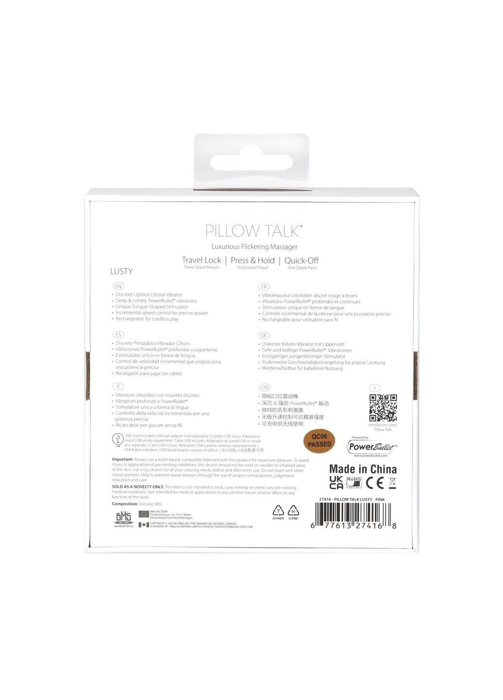 Вибратор Lusty Luxurious Flickering Massager - Pink Pillow Talk (315498194)