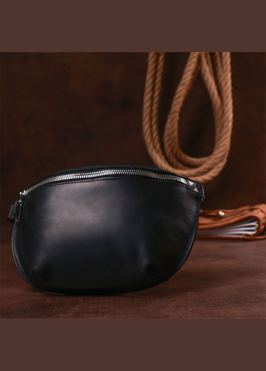 Поясная сумка женская кожаная через плечо 16394 Черный Shvigel (302008576)