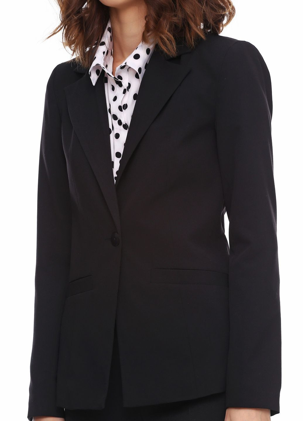 Черный женский удлиненный женский жакет (ll168020090) LadyLike - всесезон