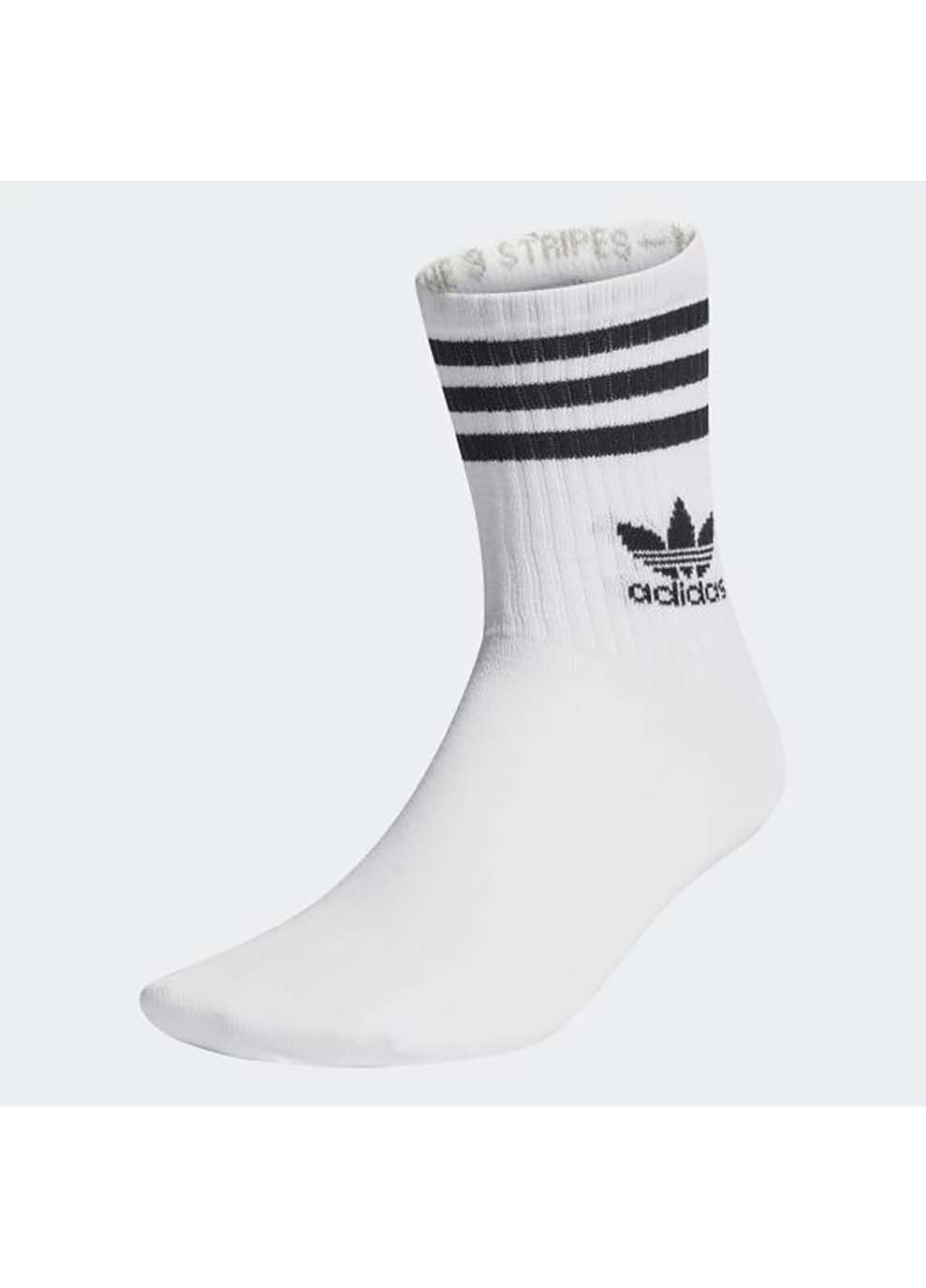 Белые носки crew sock 3str белый adidas однотонные (302287732)