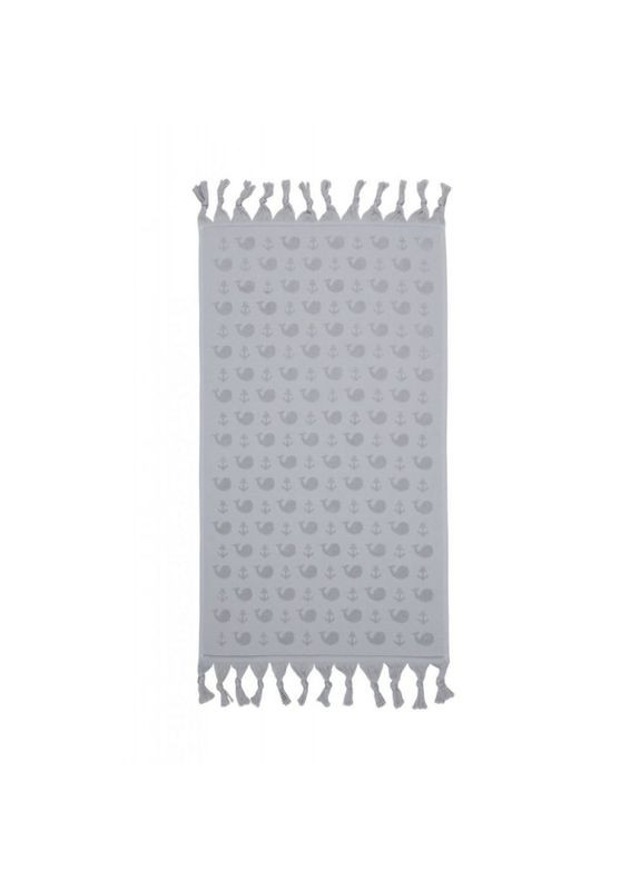 Barine полотенце - whale grey серый 90*160 серый производство -