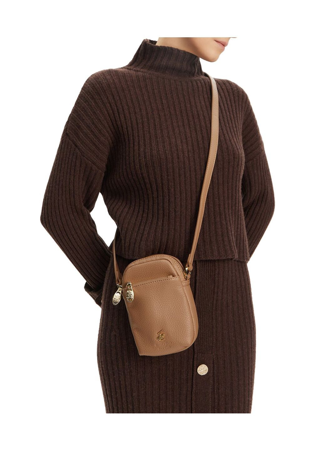 Сумка с ремешком бежевая Beverly Hills Polo Club (363558795)