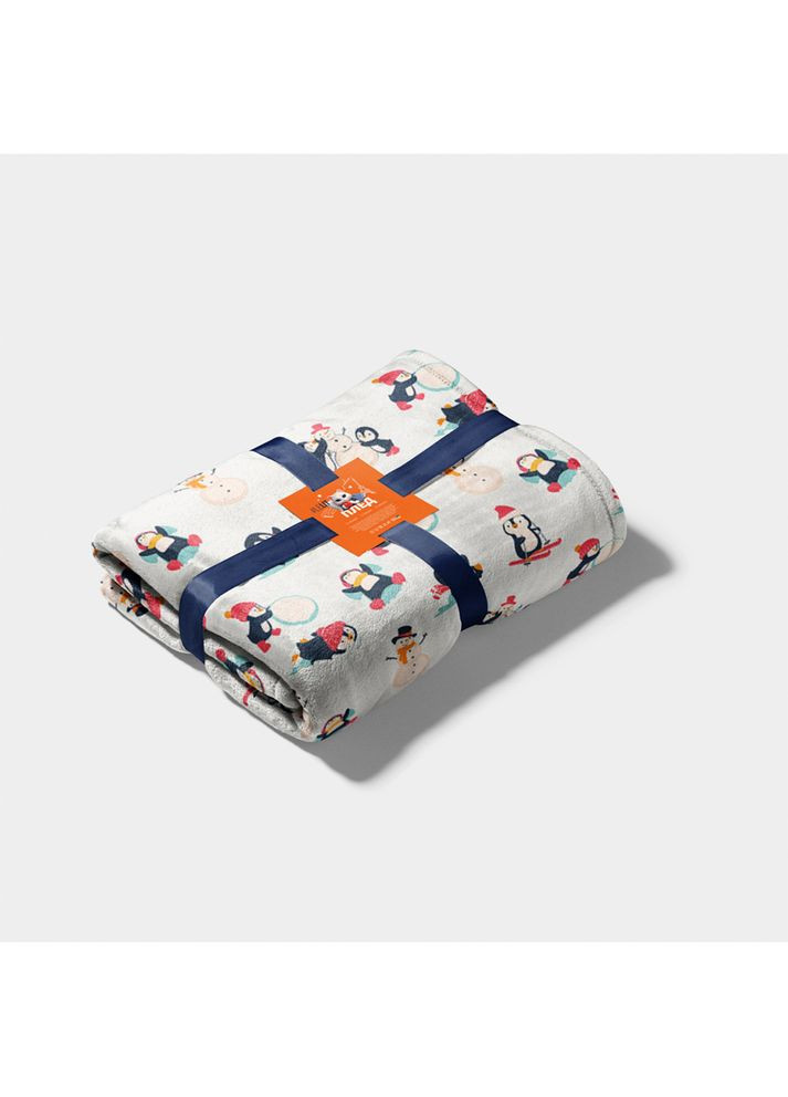 Новорічний плед з пінгвінами 150/200 (LLT-111443) Lelit (373644834)