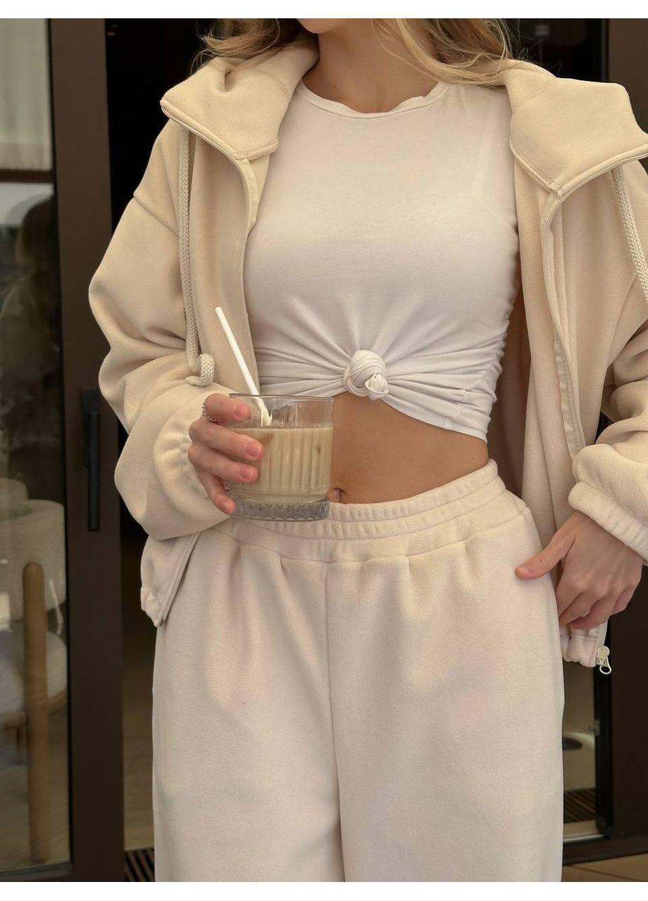 Комфортный повседневный костюм из мягкого флиса No Brand (369135814)