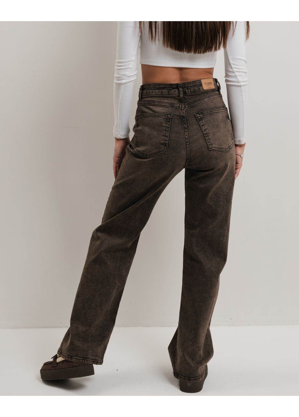 Джинси жіночі It's Basic коричневі Its Basic - (364927024)