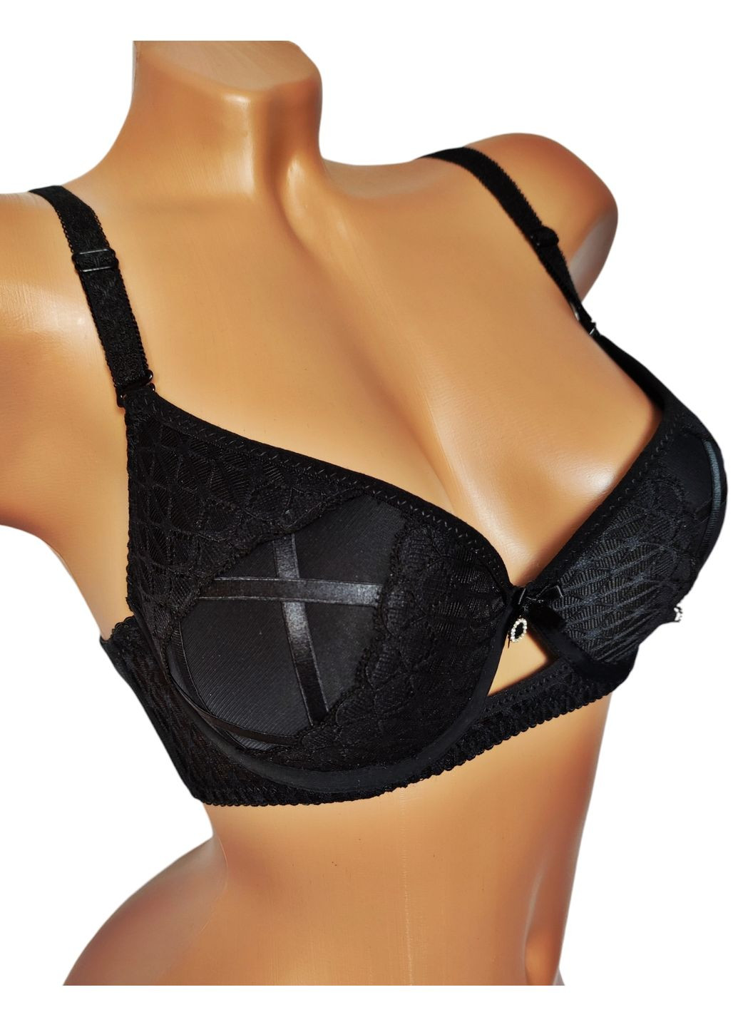 Чёрный корбей бюстгальтер Nadizi с косточками
