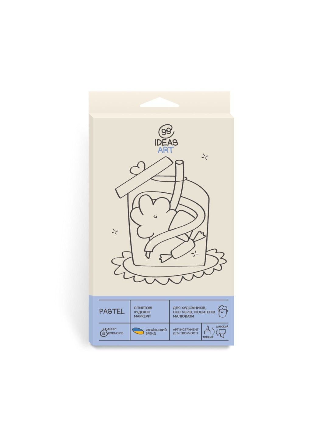 Набір маркерів Pastel, 6 шт 99IDEAS (329143999)
