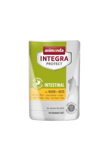 Корм вологий ветеринарний для котів Integra Protect Intestinal with Chicken + Rice при захворюваннях ШКТ, пауч, 85 г (*) No Brand (326068323)