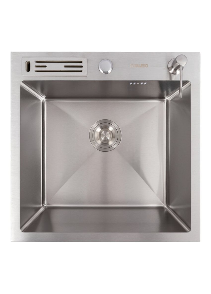 Кухонна мийка нержавійка 50*50 Handmade з підставкою для ножів (3,0/0,8) Valeso (336932395)