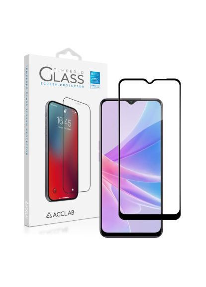 Скло захисне (1283126565144) ACCLAB Full Glue Oppo A58 (366869357)