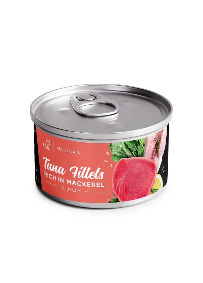 Влажный корм Tuna Fillets rich in Mackerel in Jelly для взрослых кошек с тунцом и макрелью в желе, 7 Savory (386995077)