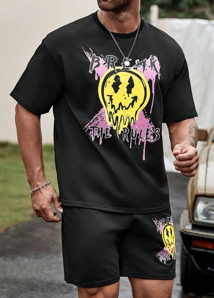 Комплект футболка та шорти ДТФ,якість Туреччина,молодіжний літній костюм No Brand (294179460)