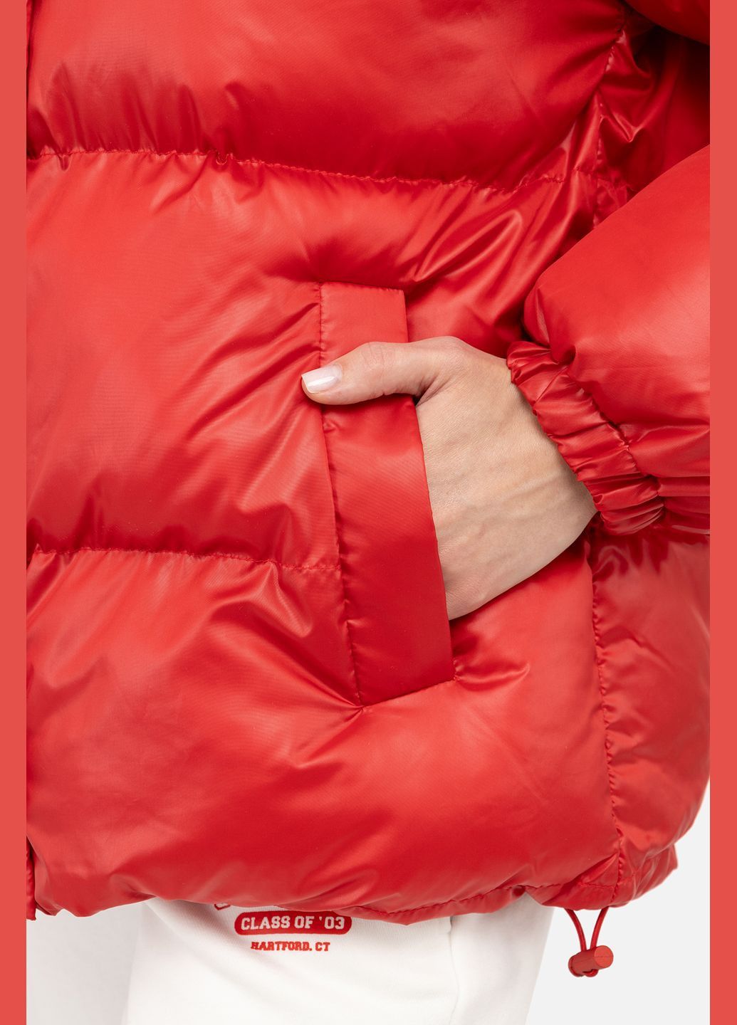 Червона демісезонна жіноча куртка колір червоний cb-00242086 Madmext