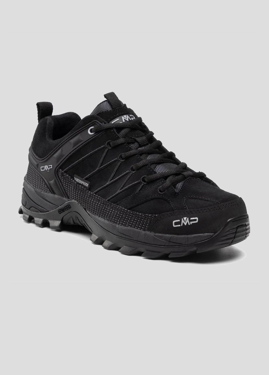 Черные демисезонные черные трекинговые кроссовки rigel low trekking shoes wp CMP