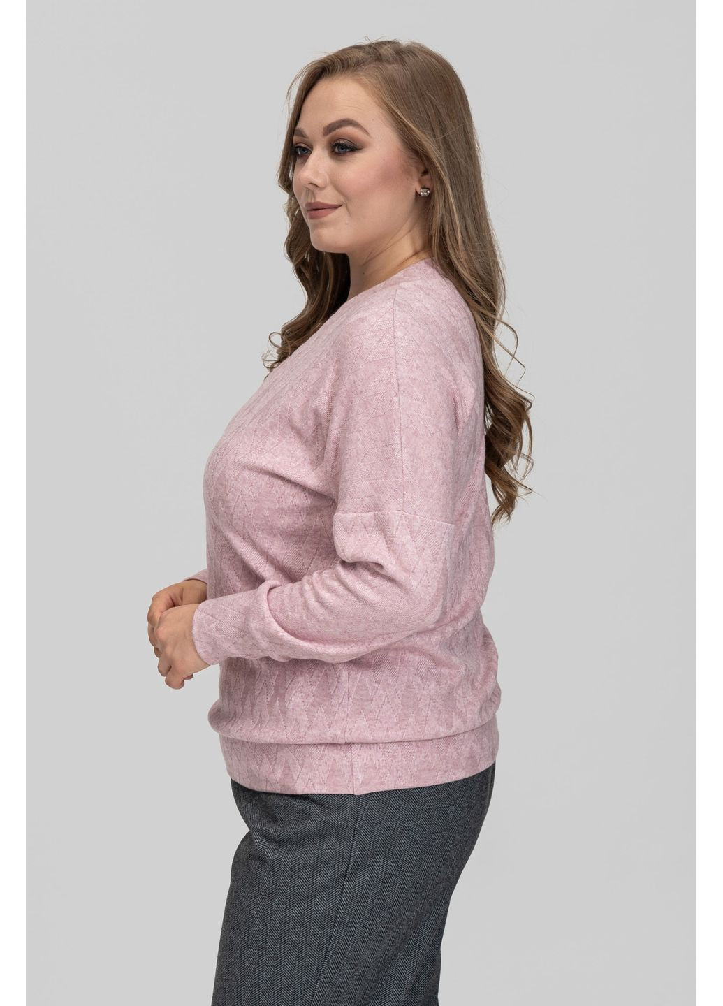 Розовый демисезонный женский свитер из ангоры мелисса all posa (ap102600p) A'll Posa