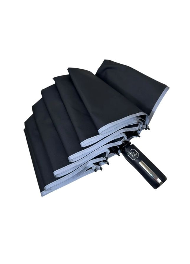 Чорна чоловіча парасолька автомат 10 спиць надійність у кожному русі Bellissima (365778543)