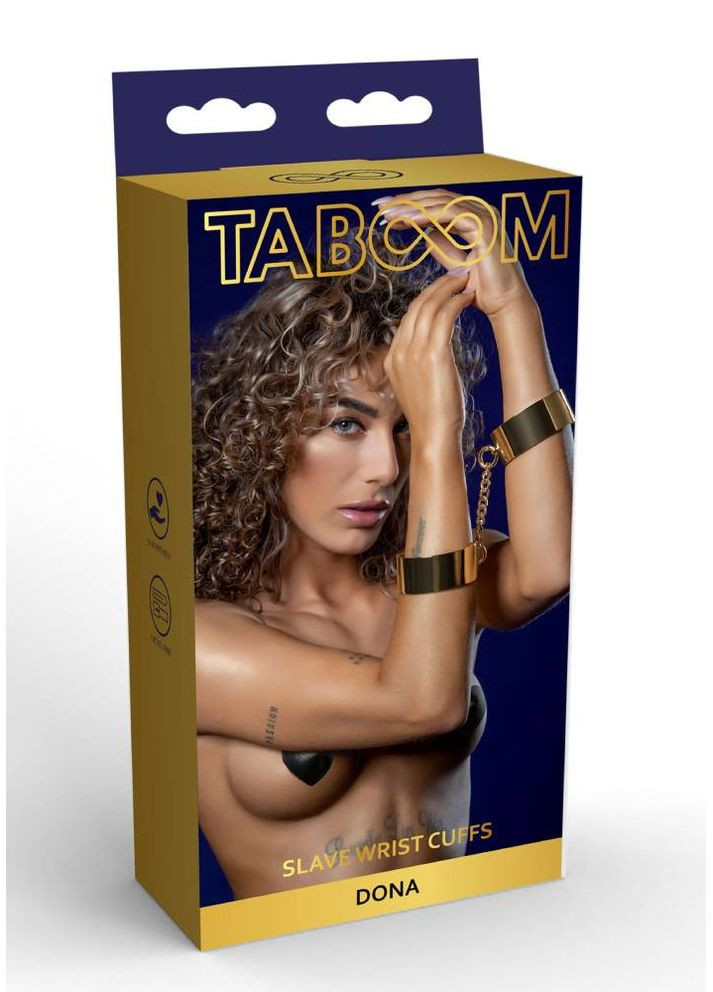 Наручники Slave Wrist Cuffs, металеві, золотисті Taboom (306441414)