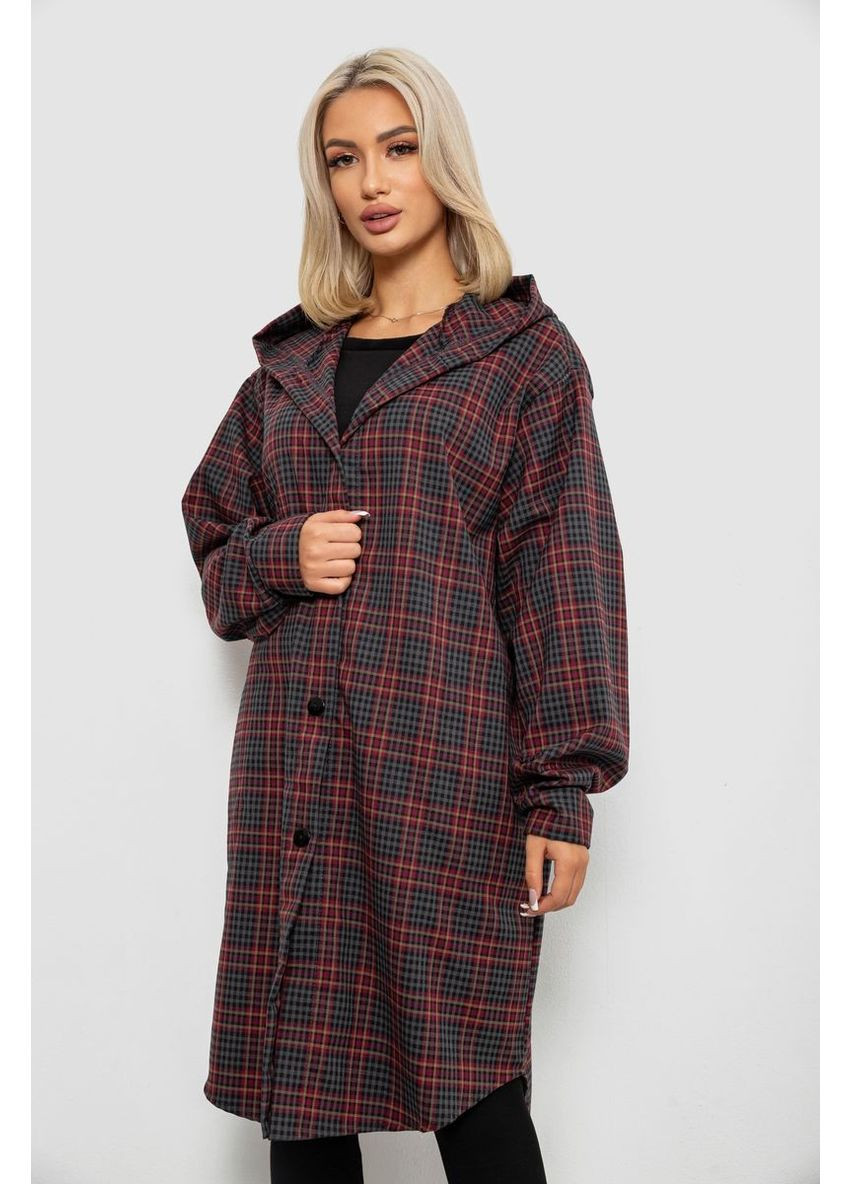 Жіночий кардиган в клітинку, колір бордовий, 257R233 Ager (363977812)