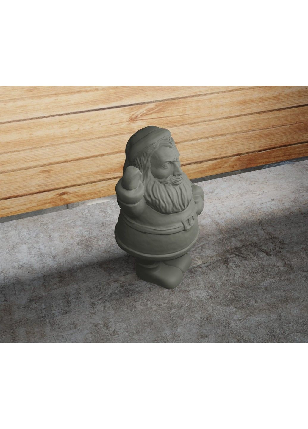 Фігурка. Рокобільний Санта Клаус (святий Миколай, дід мороз) з піднятою рукою ЗаСвіт (280940517)