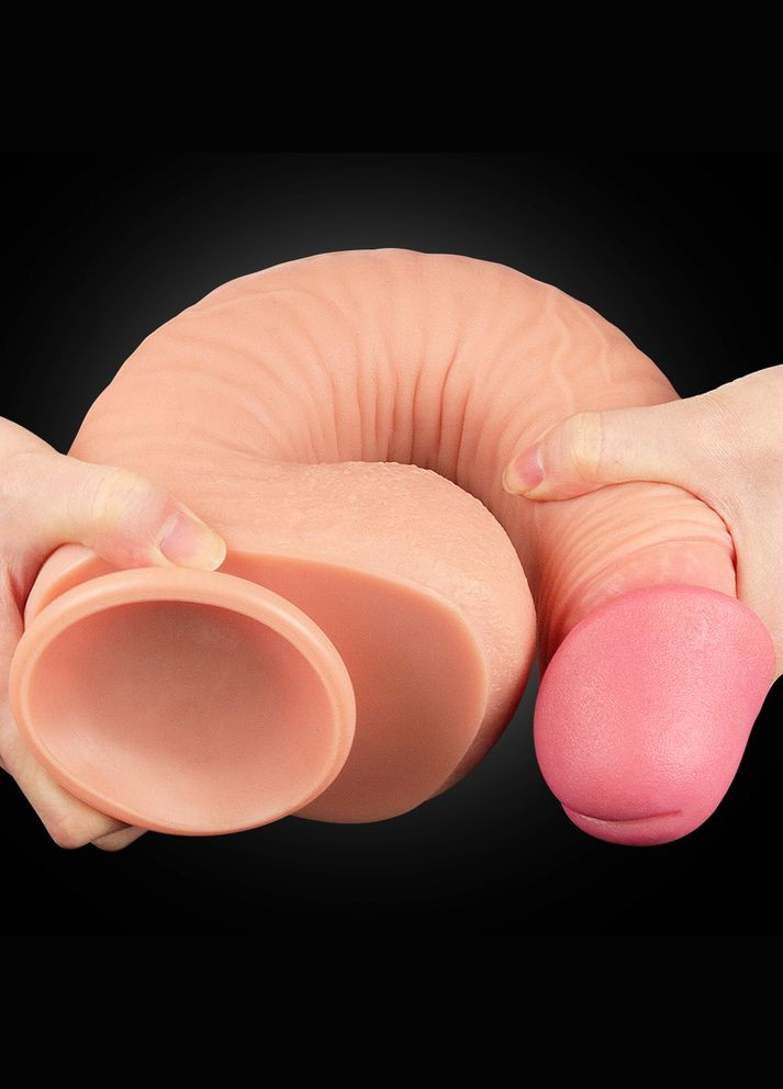 Фалоімітатор Dual-Layered Silicone Cock 12 Flesh 454 - CherryLove Lovetoy (329152896)