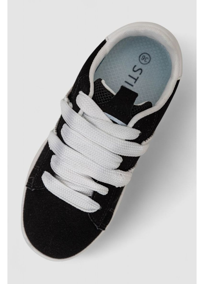 Кроссовки женские замша,, 248RJH800-2 Ager чёрно-белые всесезоны (369971816)