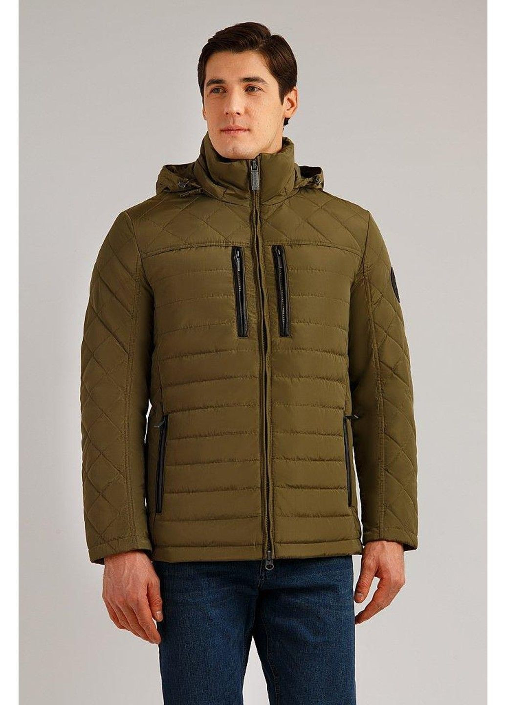 Оливкова (хакі) демісезонна куртка b19-22002-900 Finn Flare