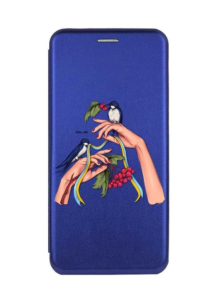 Чехол-книга синий с рисунком на Xiaomi Redmi 14C / Poco C75 Ласточки (принт 15) Creative (355408041)