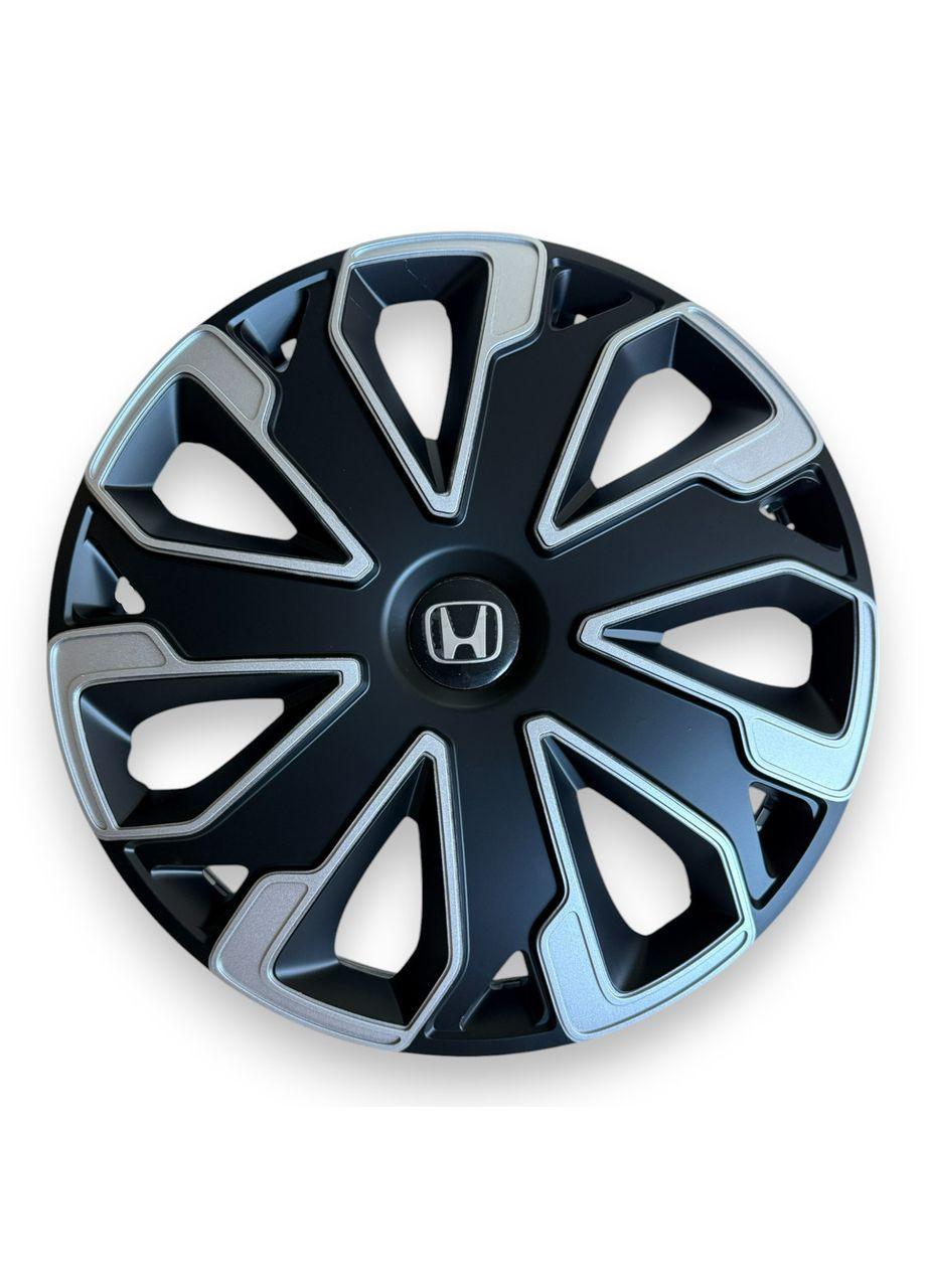 1 штука Колпак на колесо Ultimo Silver Black R14 с логотипом Honda колпаки на диски Ультимо Сильвер Блэк Р14 с логотипом Хонда No Brand (364463695)