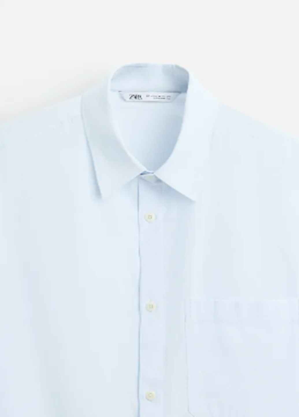 Голубой повседневный рубашка Zara