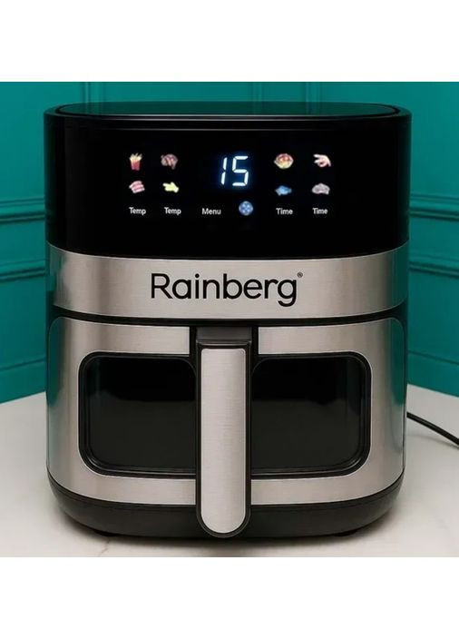 Аэрогриль сенсорный антипригарное покрытие 3800Вт с регулировкой температуры 8,5 л (2104618864) Rainberg RB-2295 (370606363)