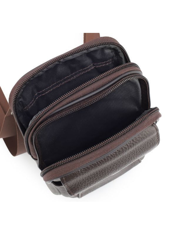 Шкіряна вертикальна сумка-барсетка Qvant 003к - Коричнева Tiding Барсетка (366889769)