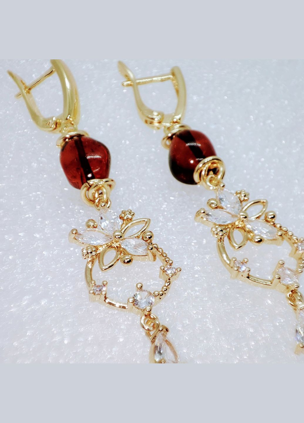 Сережки 3148 з натурального бурштину MINOV (315721823)